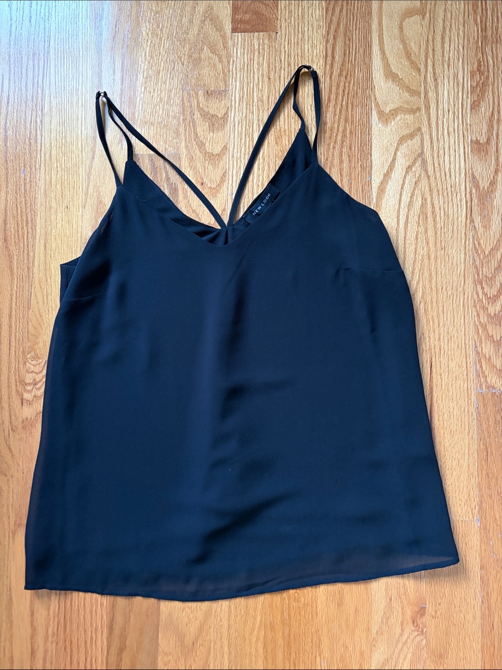 New Look Black Double-Strap V-Neck Camisole